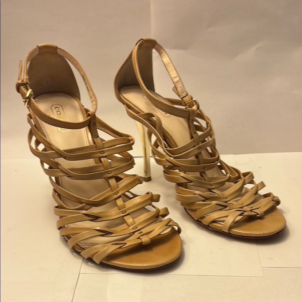 Coach Women's Beige Strappy Heels